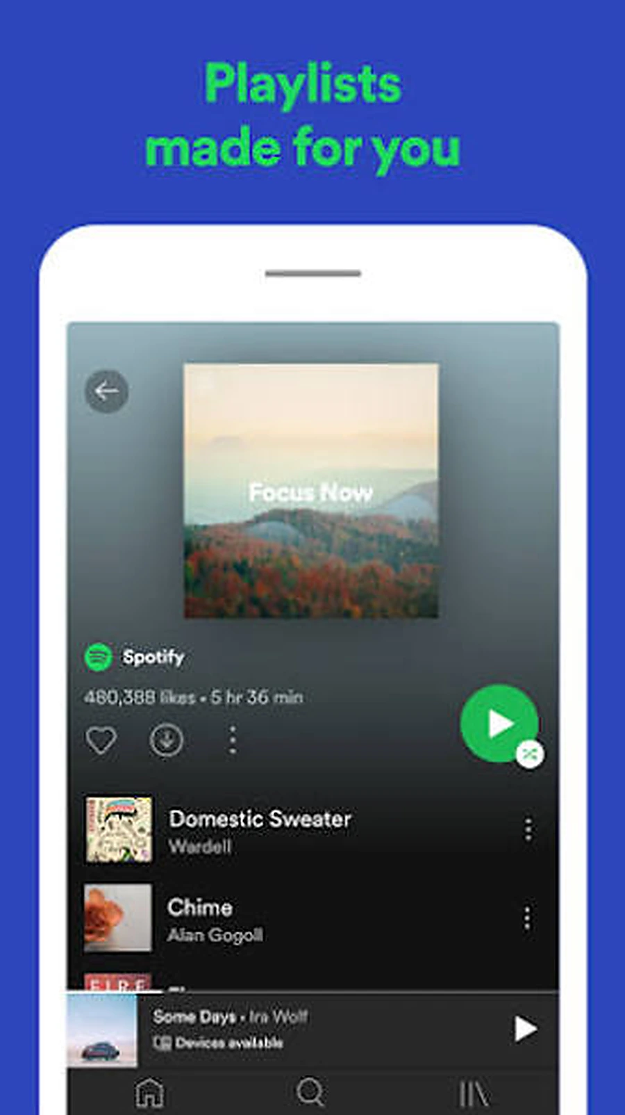 Expectativas sobre la escucha sin conexión Spotify función screenshot
