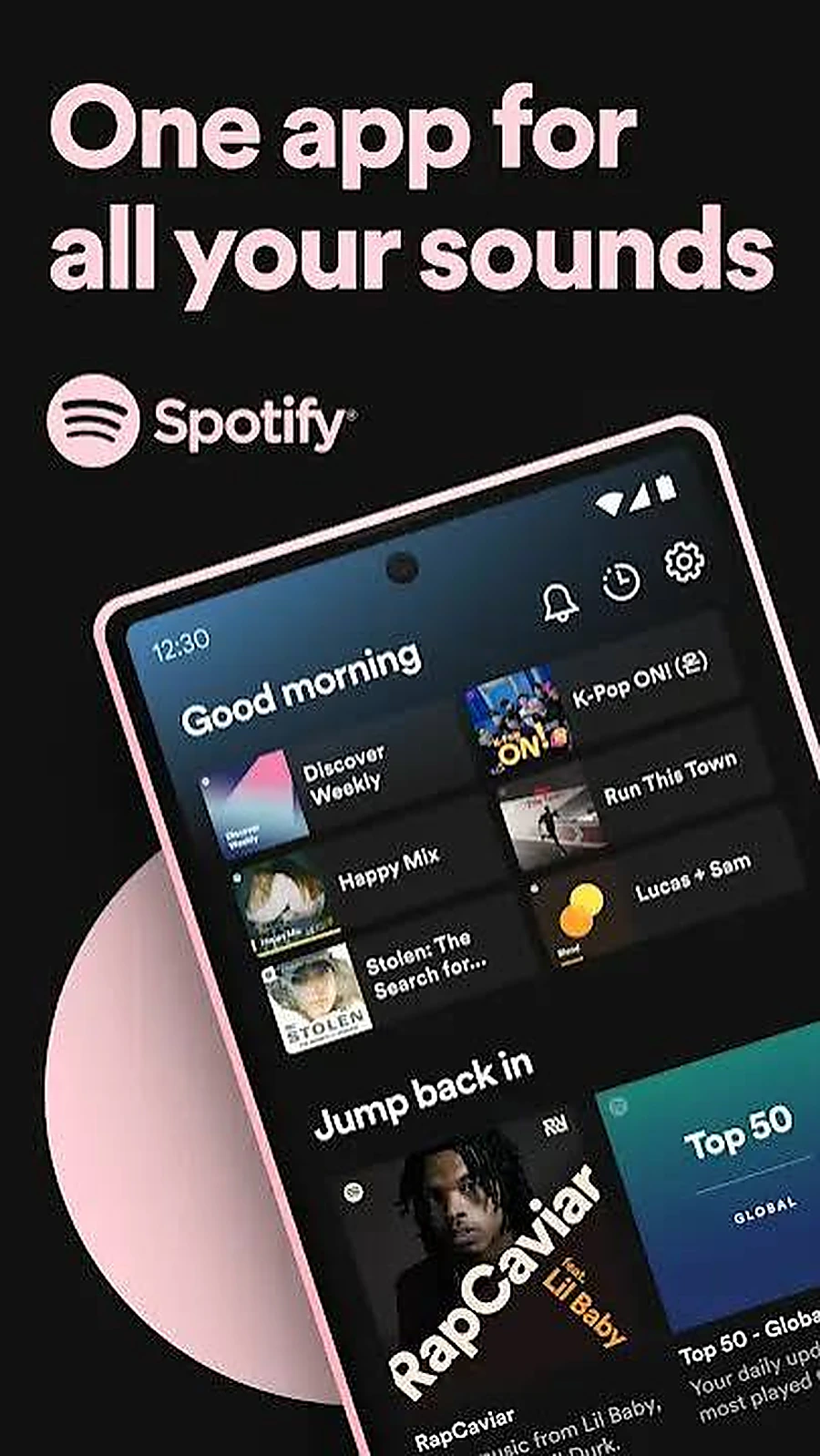Reproducción en segundo plano Spotify función screenshot