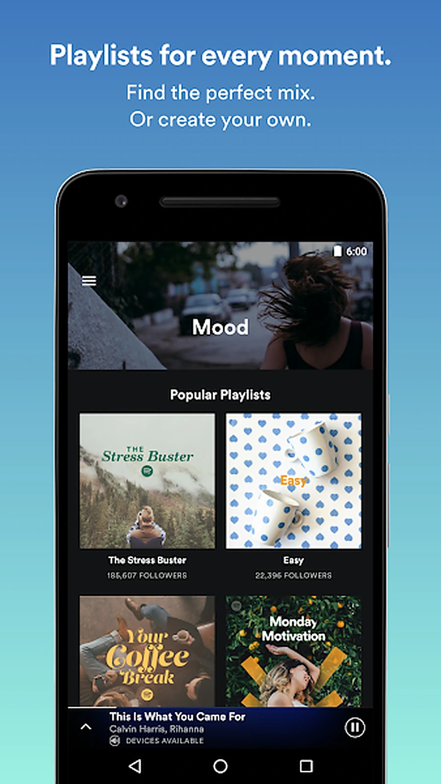 Lista de reproducción Creation Spotify función screenshot