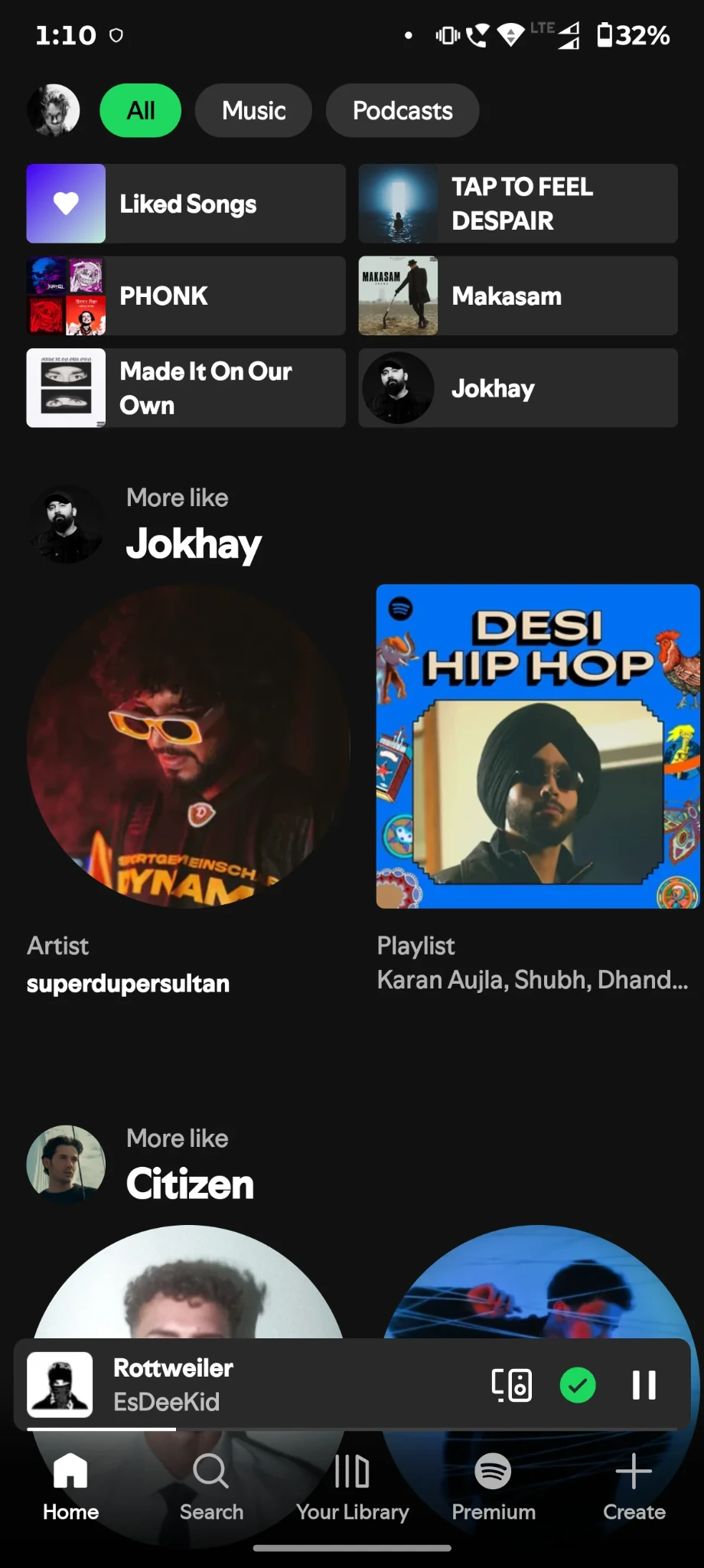 Bluetooth Reproducción Spotify función screenshot