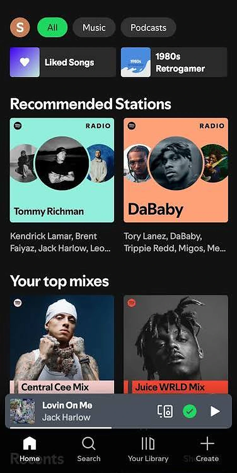 Biblioteca Sync Spotify función screenshot